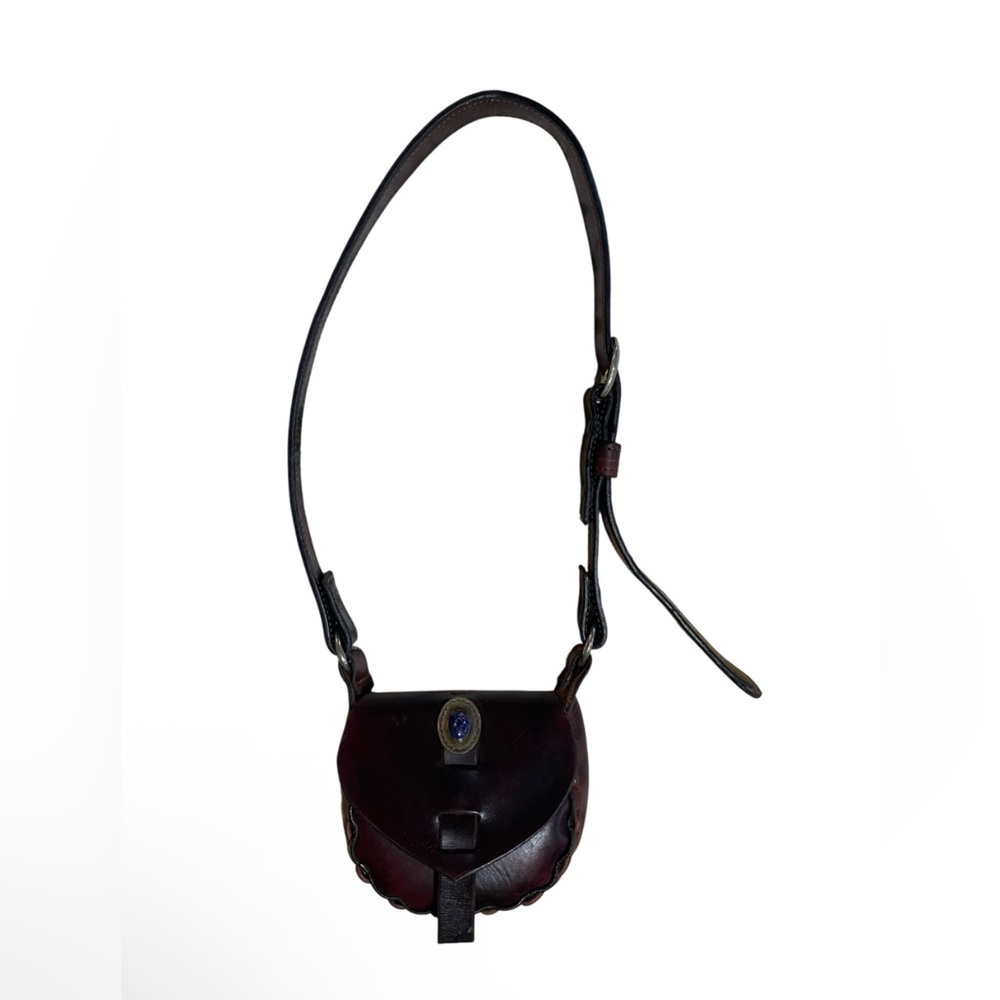 Hand Crafted Dark Brown Leather Shoulder Bag